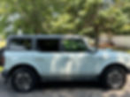Light blue Ford Bronco after exterior detailing by Radiant Mobile Detailing in Brainerd, MN.