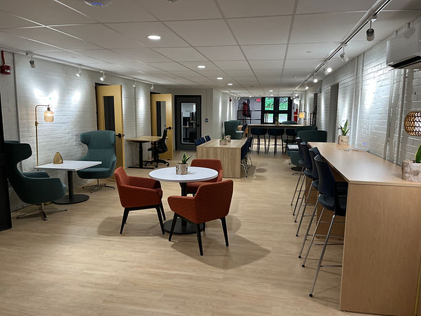 A shared office space