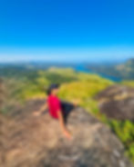Backpacker at the peek of vagamon mountains