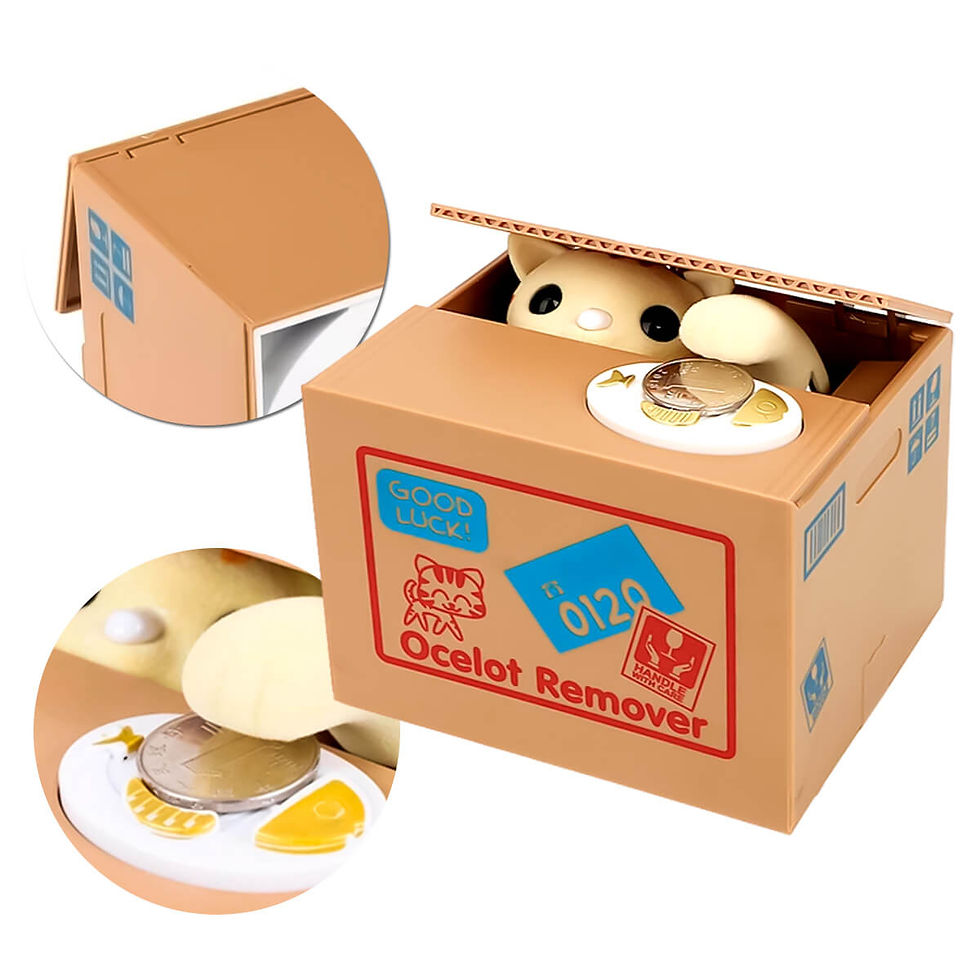 Miniatura: Cofrinho Gatinho que Puxa Moeda