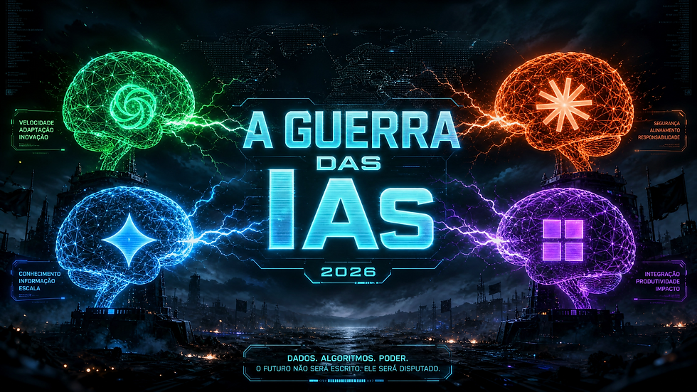 A Guerra das IAs em 2026: A Batalha de Trilhões de Dólares que Está Redefinindo o Mercado