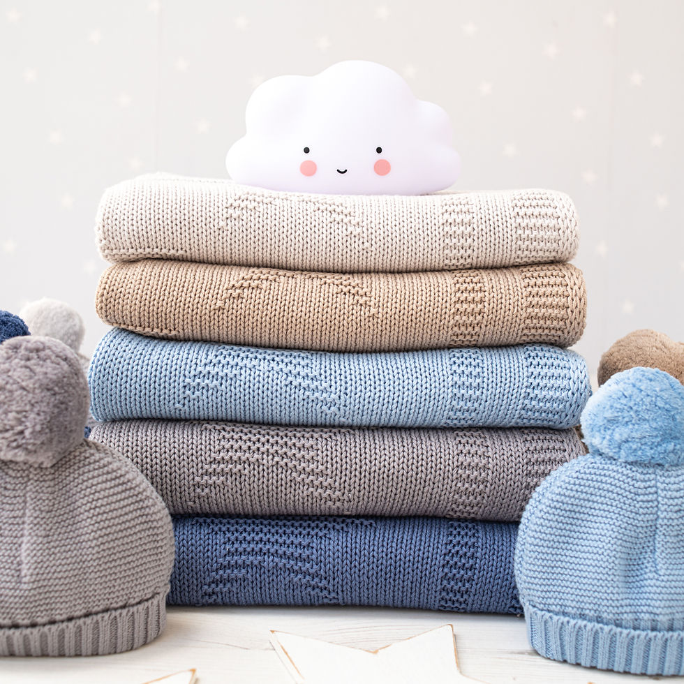 Thumbnail: Blanket colour options for Personalised Little Star Baby Blanket with Script Name Embroidery