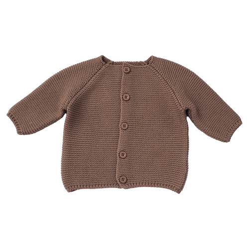 Nut Brown Bubble Baby Cardigan Toffee Moon