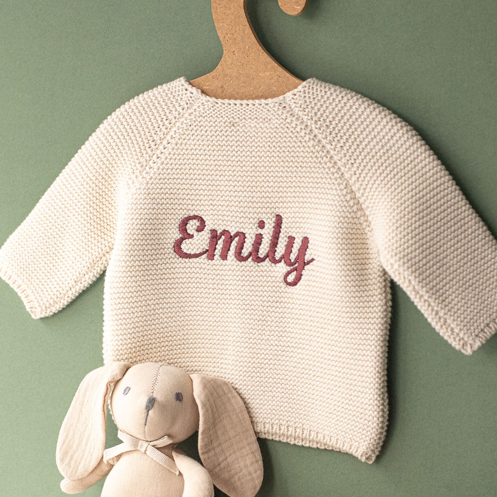 Personalised Baby and Toddler Cardigan – Back Embroidered
