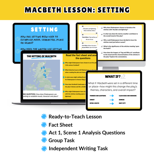 Macbeth Act 1, Scene 1 Setting Happy Teacher Hub