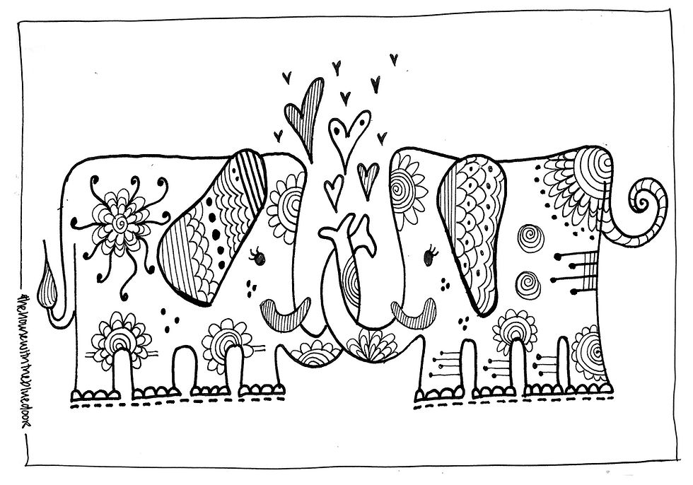 Just one of many of my colouring sheet designs. They are therapeutic for me to design as well as to colour in.