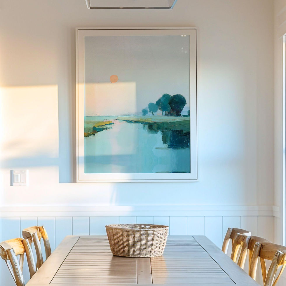 Thumbnail: The Stillness No. 1 Vertical Artwork Coastal Art Print