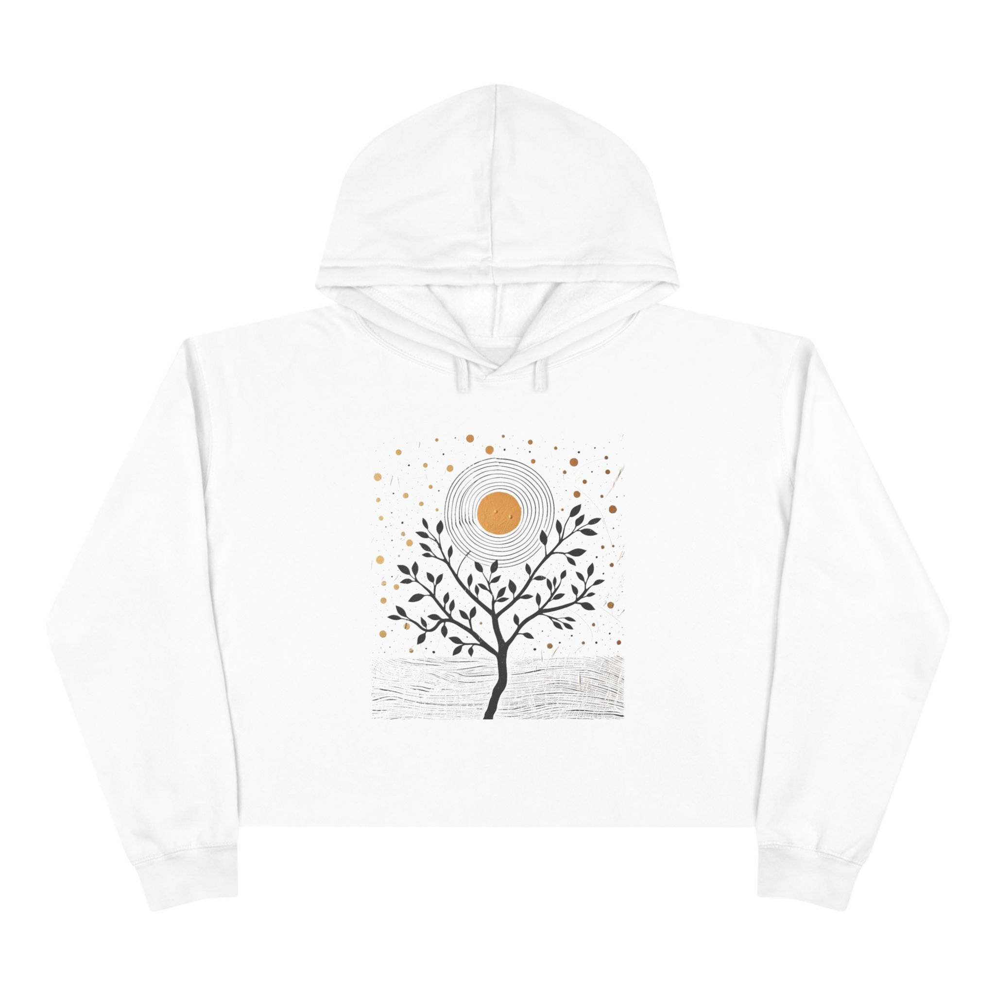 Cropped Hoodie - Sun Tree