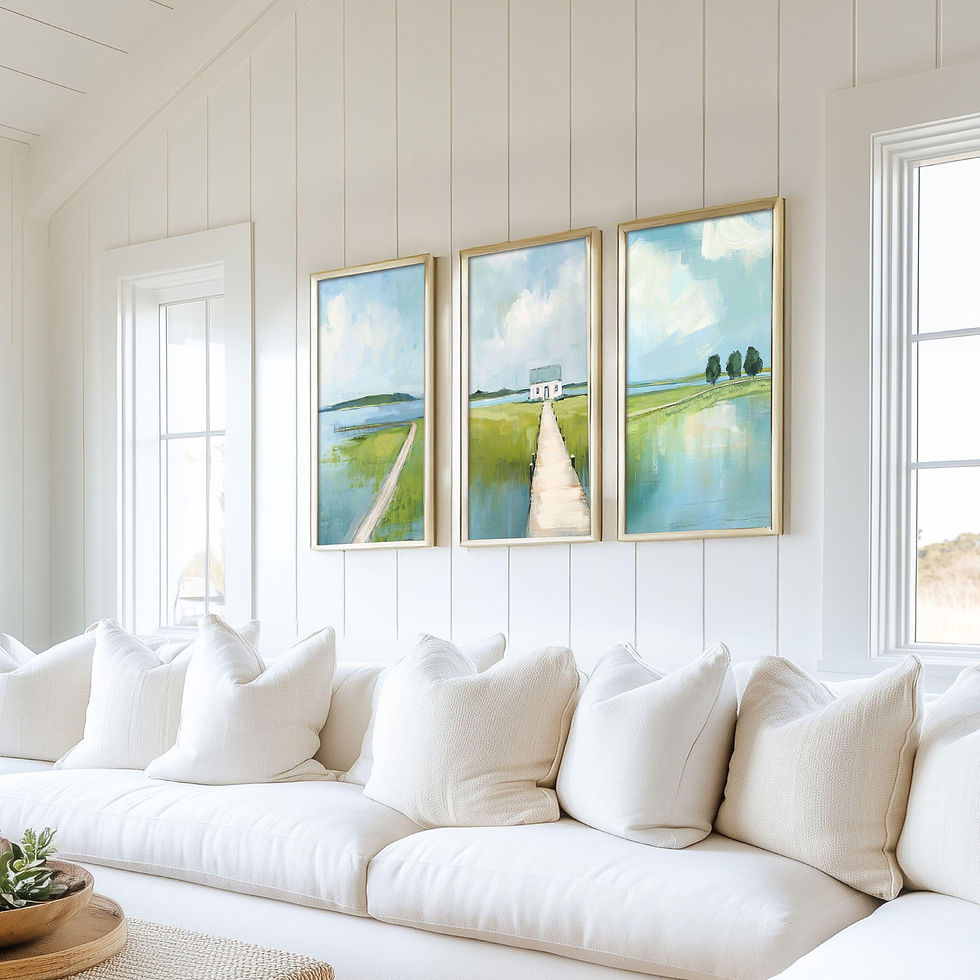 Thumbnail: Roads of the Eastern Shore Coastal Art Print Set of Three