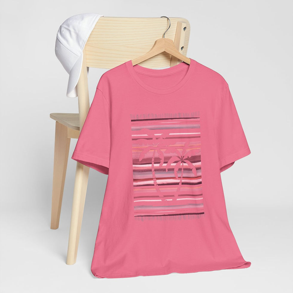 Thumbnail: Pink Beach Towel Crew Neck Tee WS