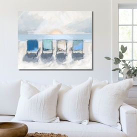 Coastal wall art in a room by SallieO