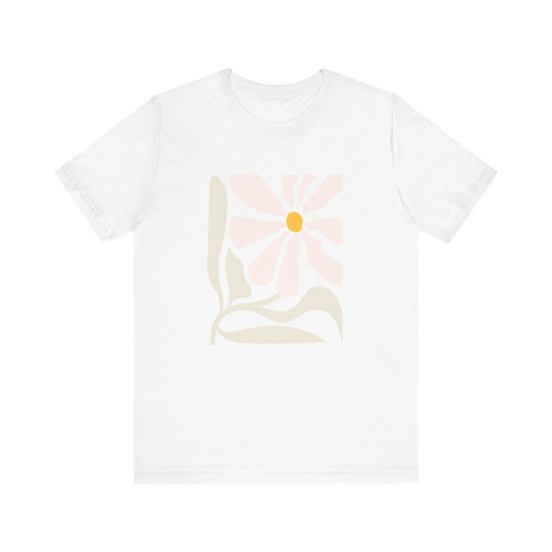 Single Retro Flower Crew Neck Tshirt | SallieO Art