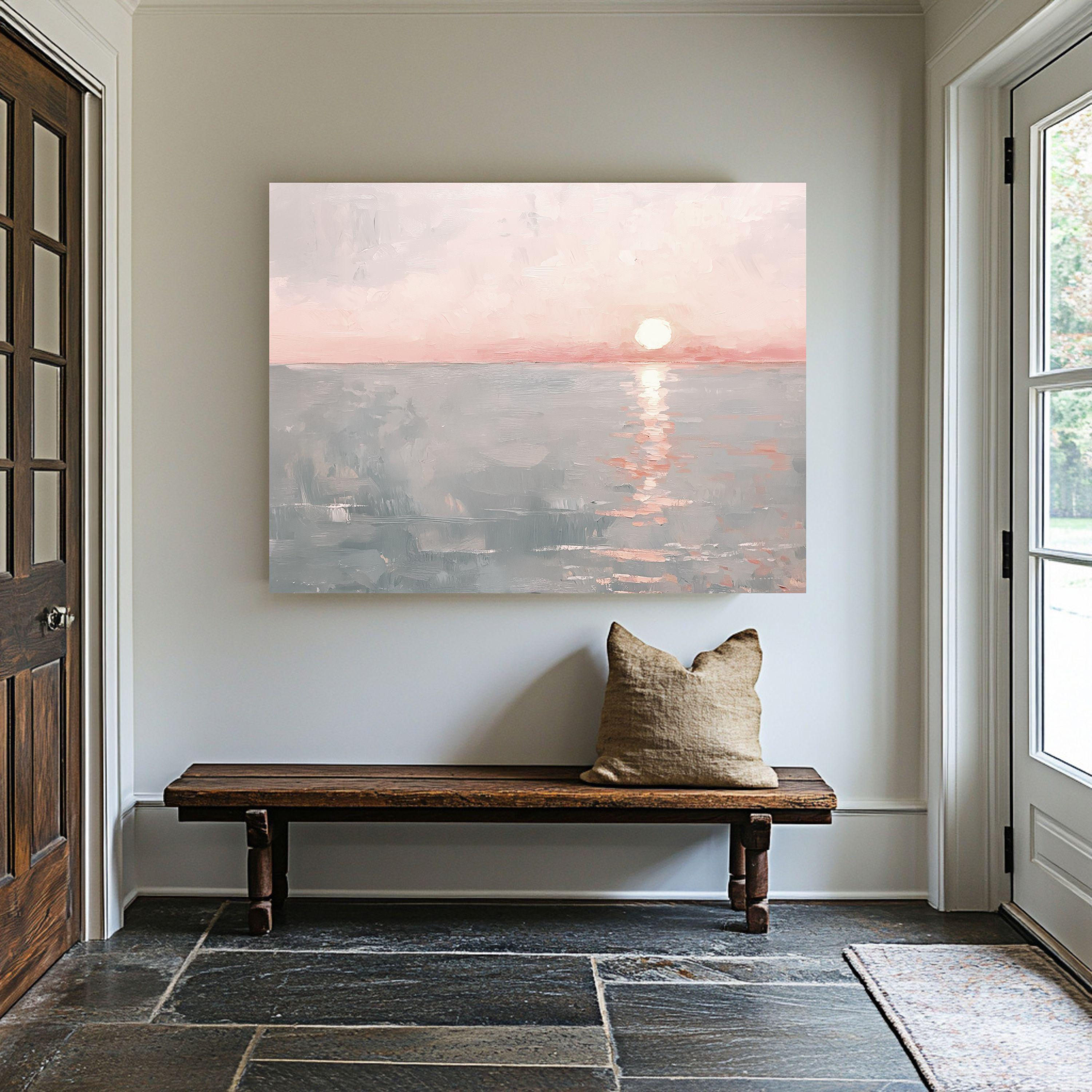 Light Behind Sunsets Coastal Art Print