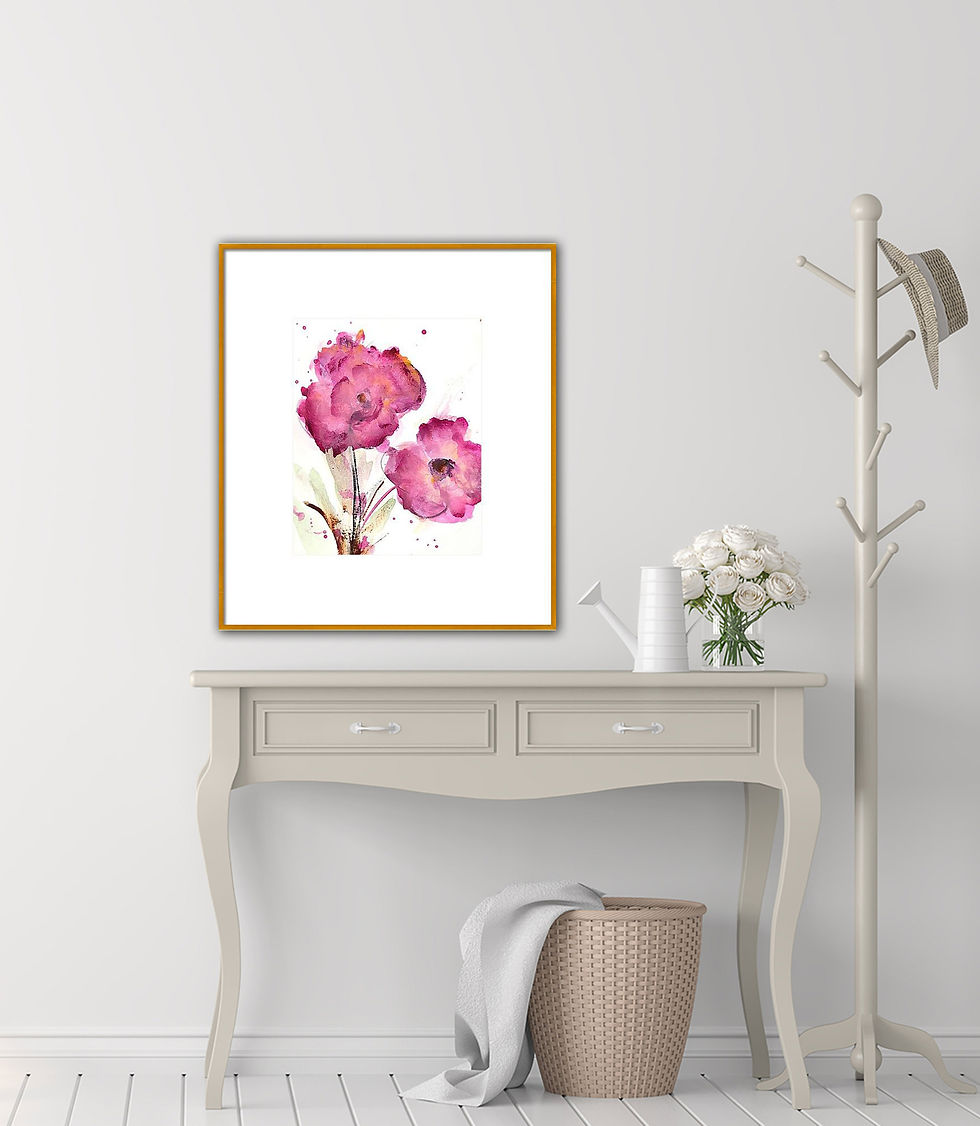 Thumbnail: Red Floral Watercolor