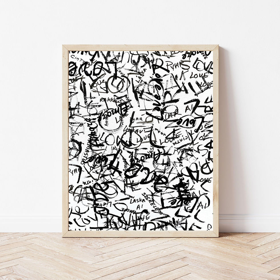 Thumbnail: Love Languages Abstract Art Print