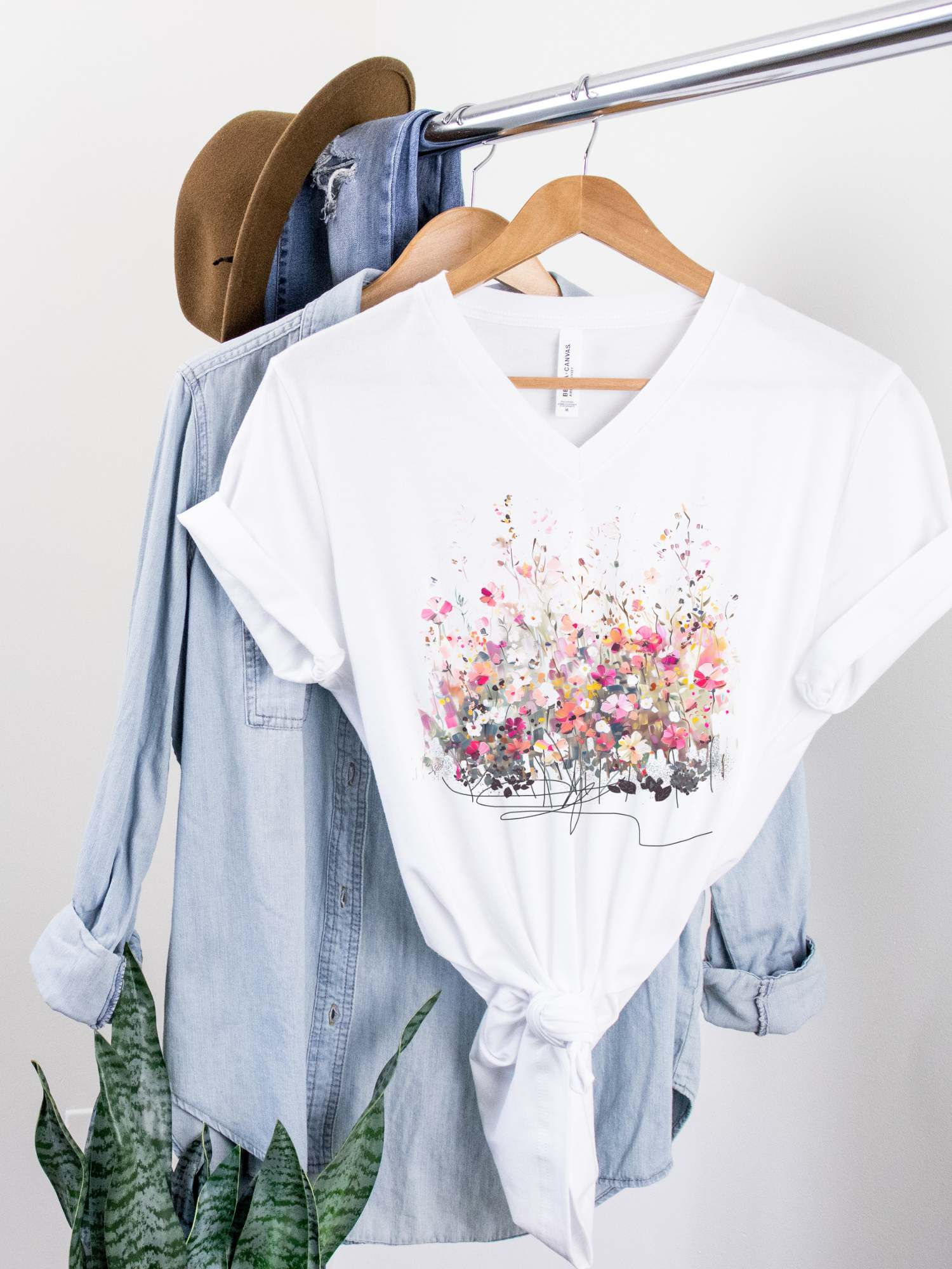 Cottage Walkway V-Neck Tshirt