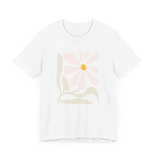 Single Retro Flower Crew Neck Tshirt | SallieO Art