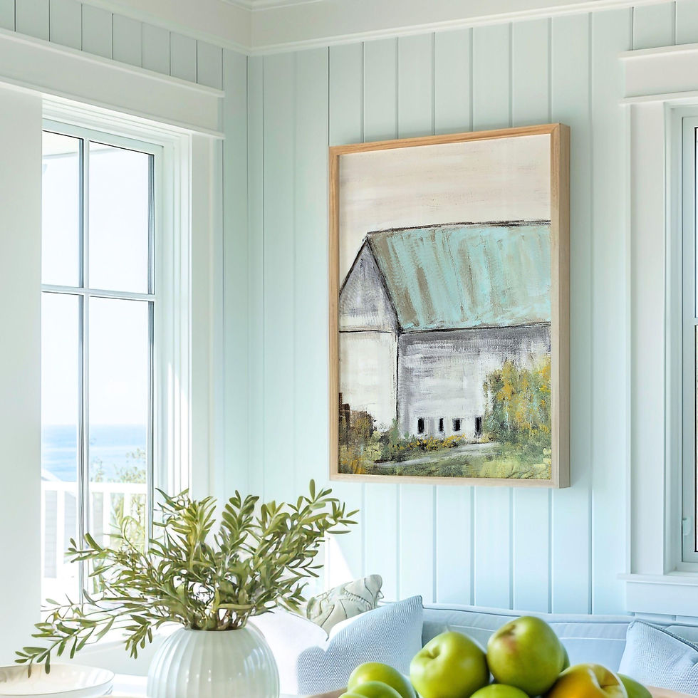 Thumbnail: Big White Barn Farmhouse Art Print