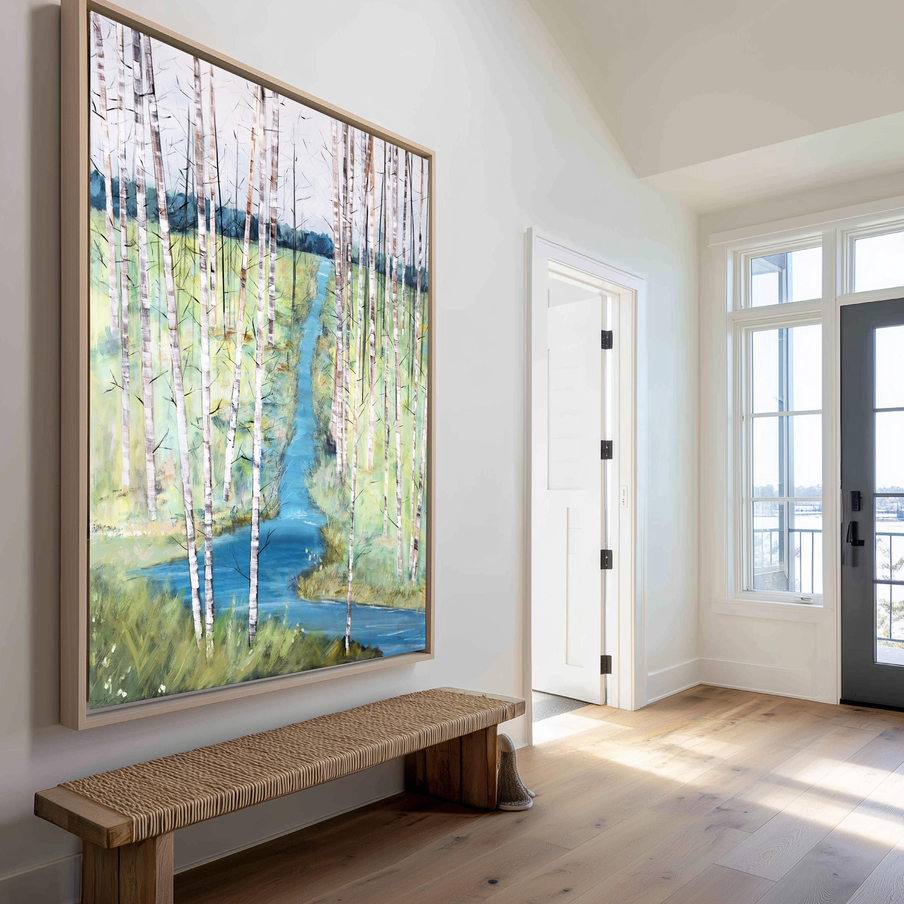 Spring Birch Trees Landscape Art Print