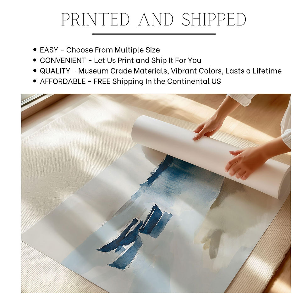 Thumbnail: Row of Boats No. 3 Coastal Art Print