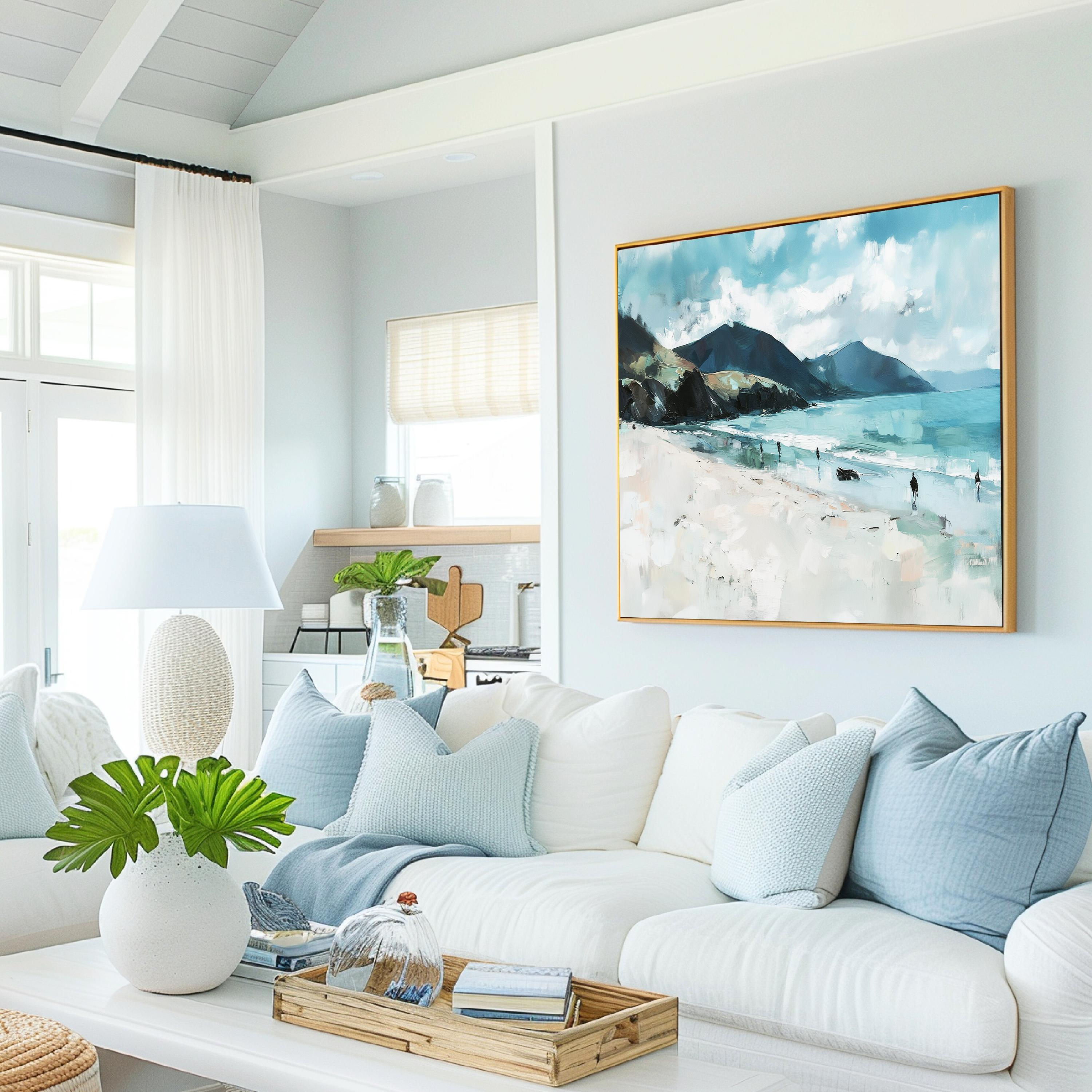 Paradise Alley Blues Coastal Art Print