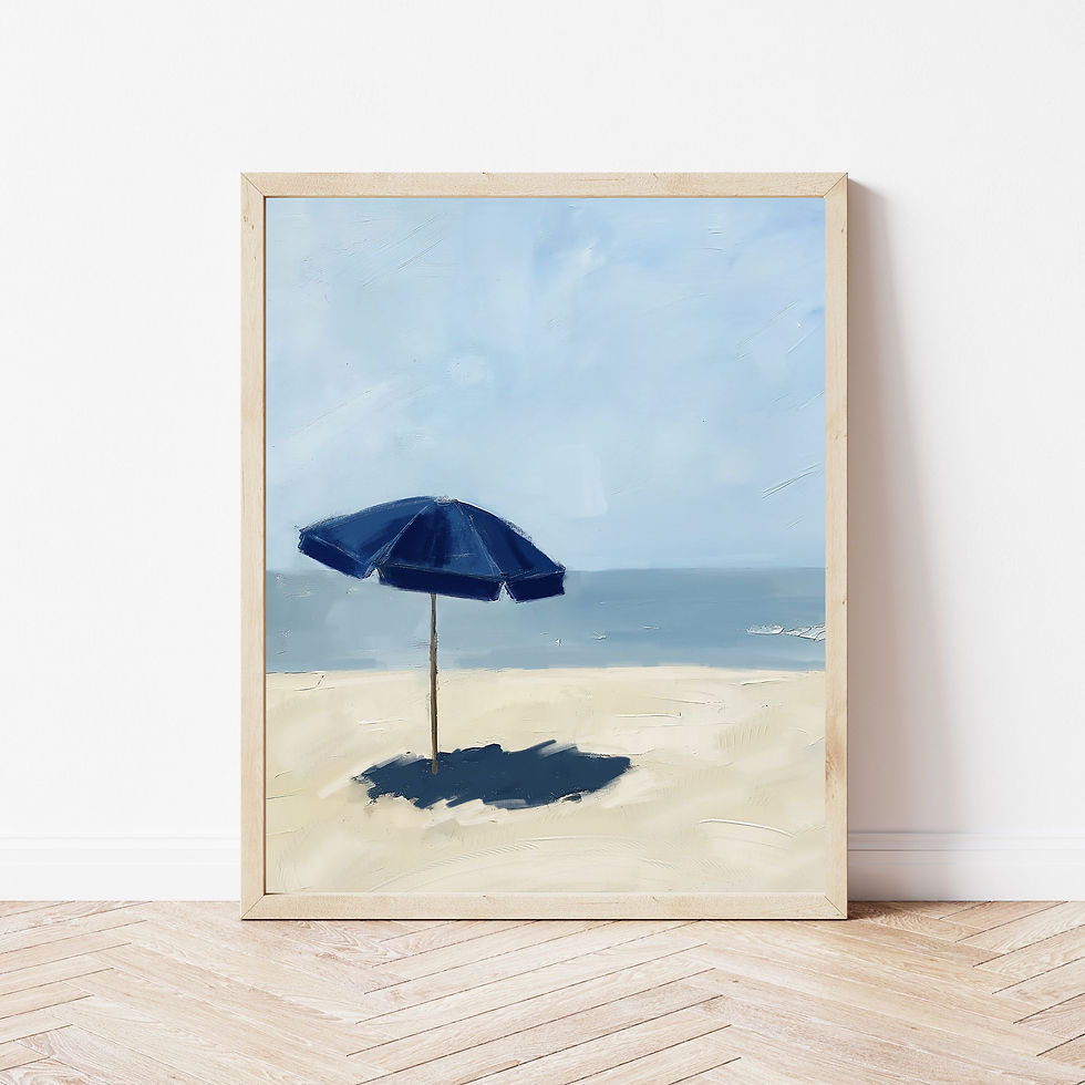 Navy Blue Beach Umbrella