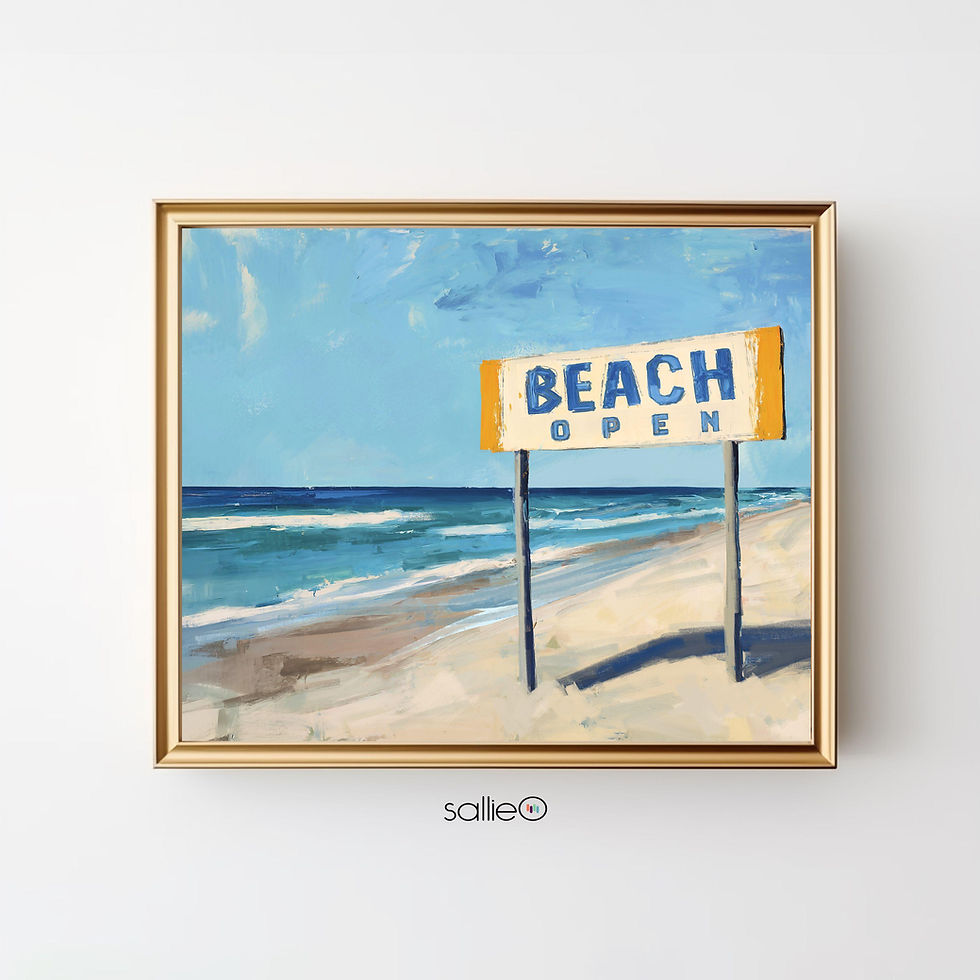 Thumbnail: Beach Open Coastal Art Print