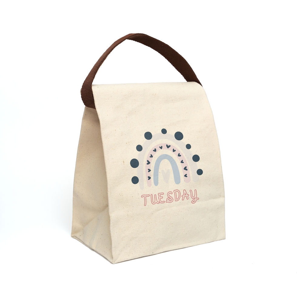 Thumbnail: Canvas Lunch Bag With Strap Tuesday