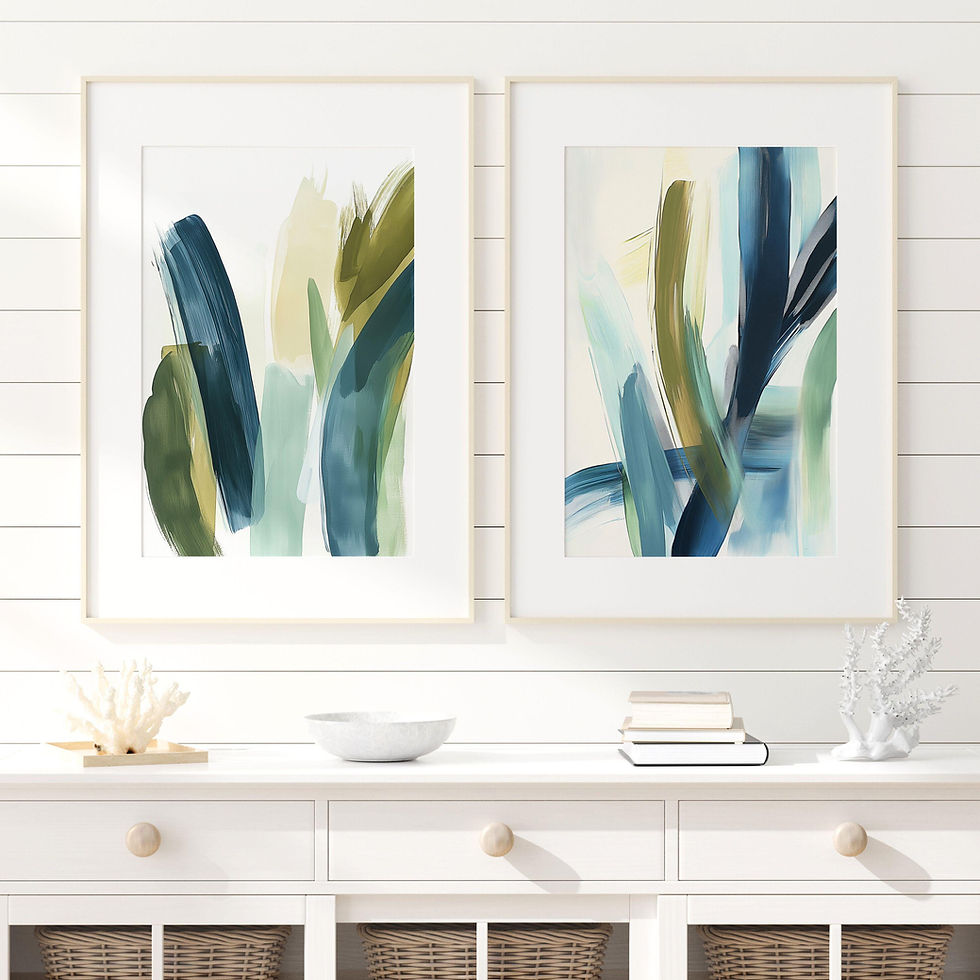 Thumbnail: Dune Grasses Floral Art Print Set of Two
