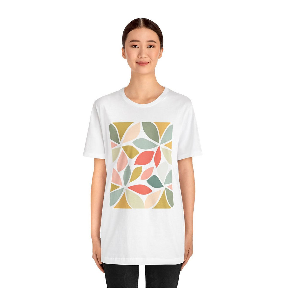 Thumbnail: Retro Petals Crew Neck Tshirt