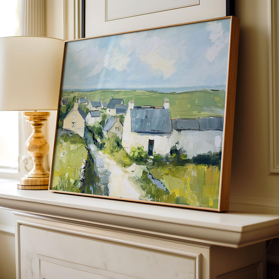 Thumbnail: Finnegan's Road Village Art Print