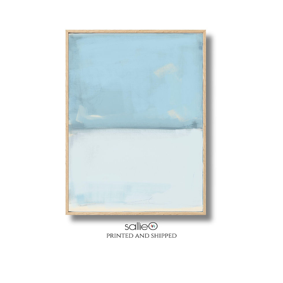 Thumbnail: Two Blues Equal Abstract Art Print