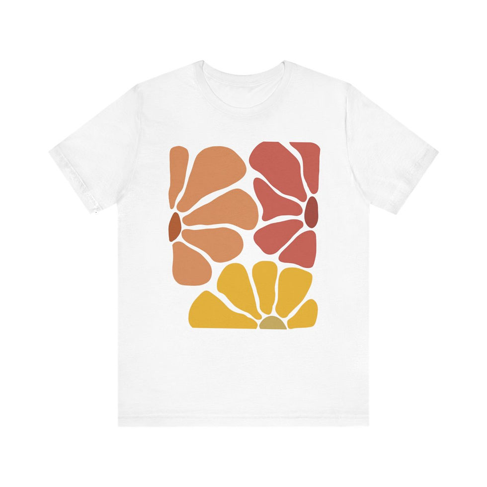 Retro Floral 2 Crew Neck Tshirt