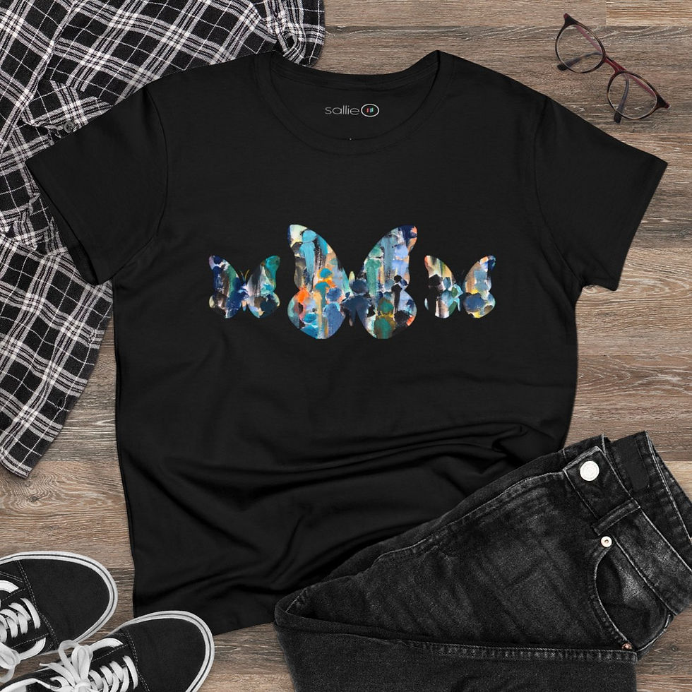 Thumbnail: Fly Away Butterfly Crew Cotton Tee