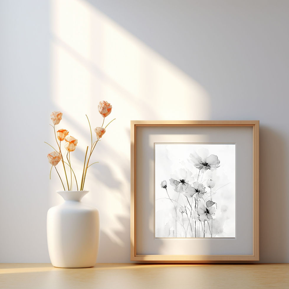 Thumbnail: Dances At Twilight Floral Art Print