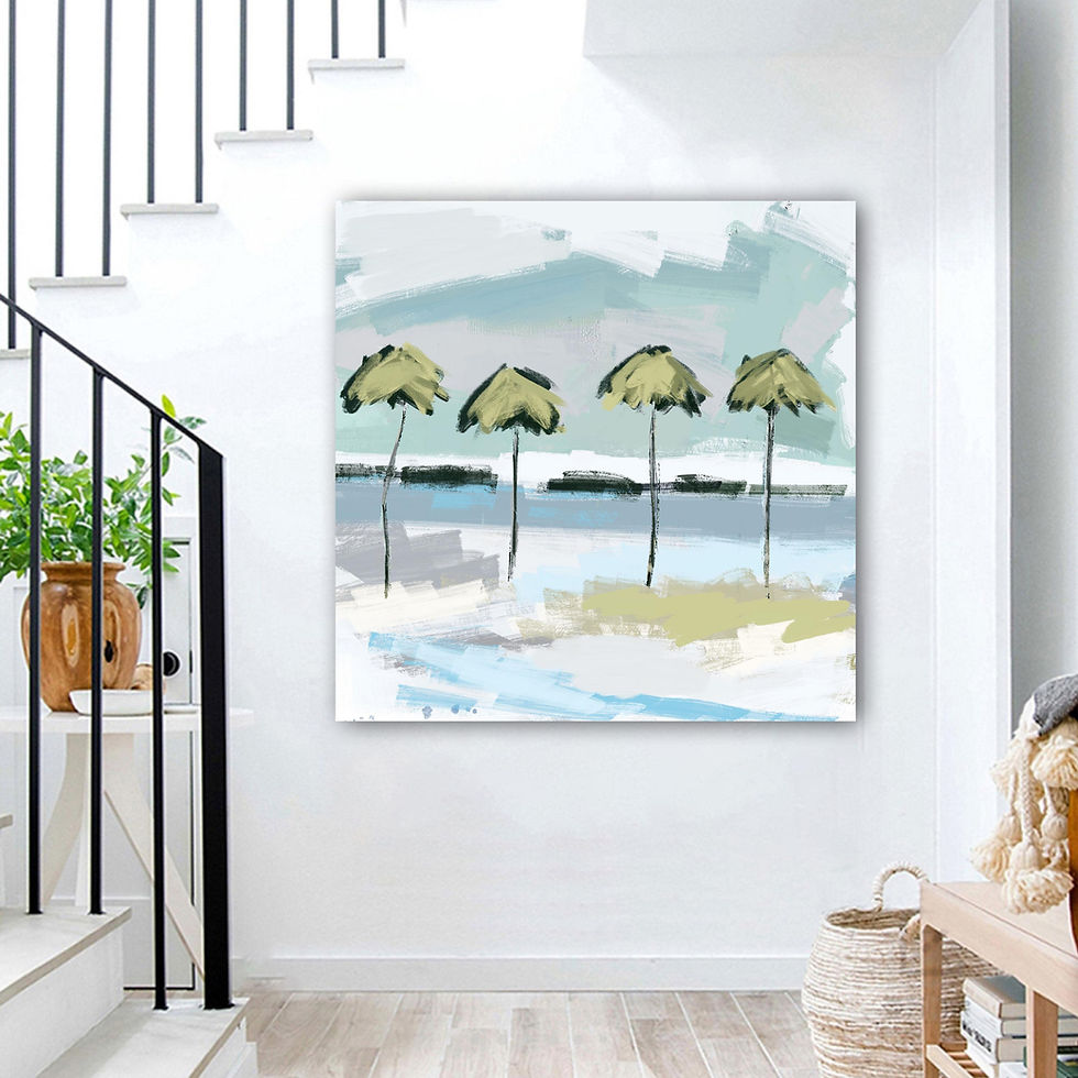 Thumbnail: Palm Tree Alley 2 Coastal Art Print
