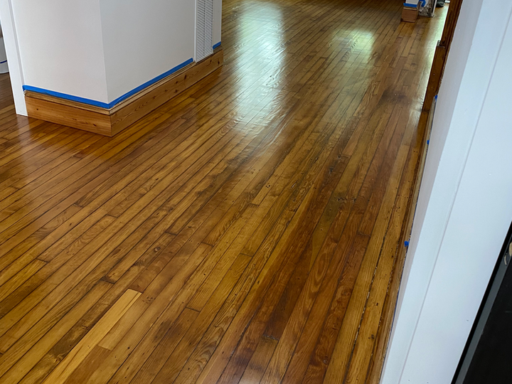 sanding and refinishing living room floors