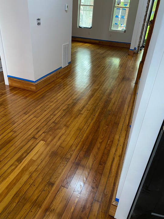 sanding and refinishing living room floors