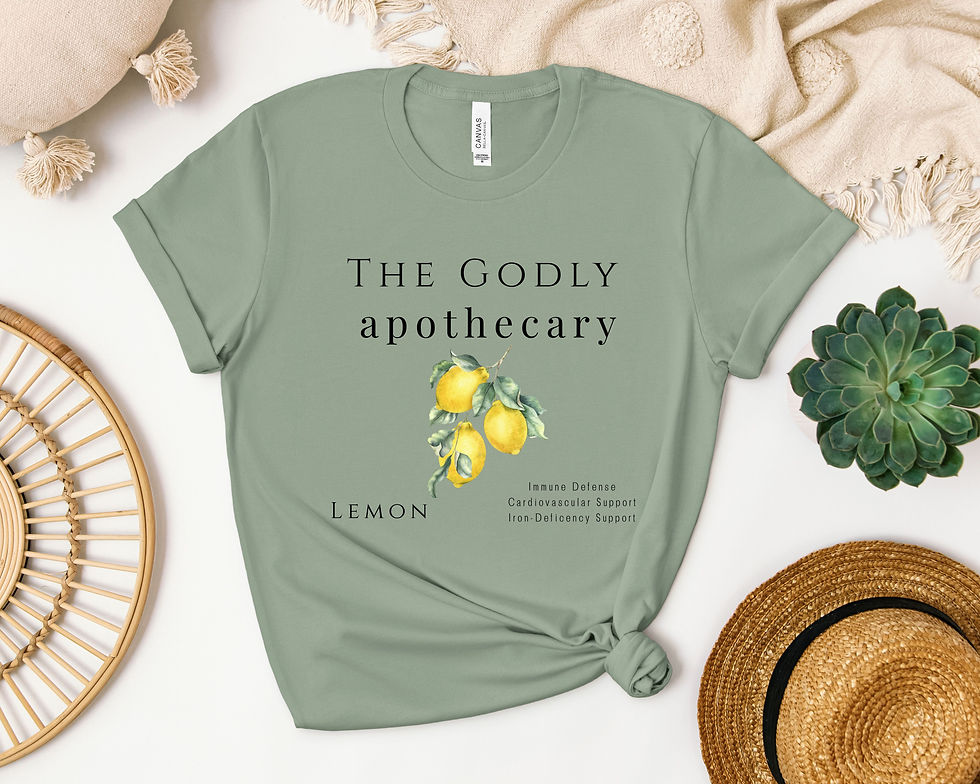 Thumbnail: Lemon Botanical Art T-Shirt; The Godly Apothecary Collection