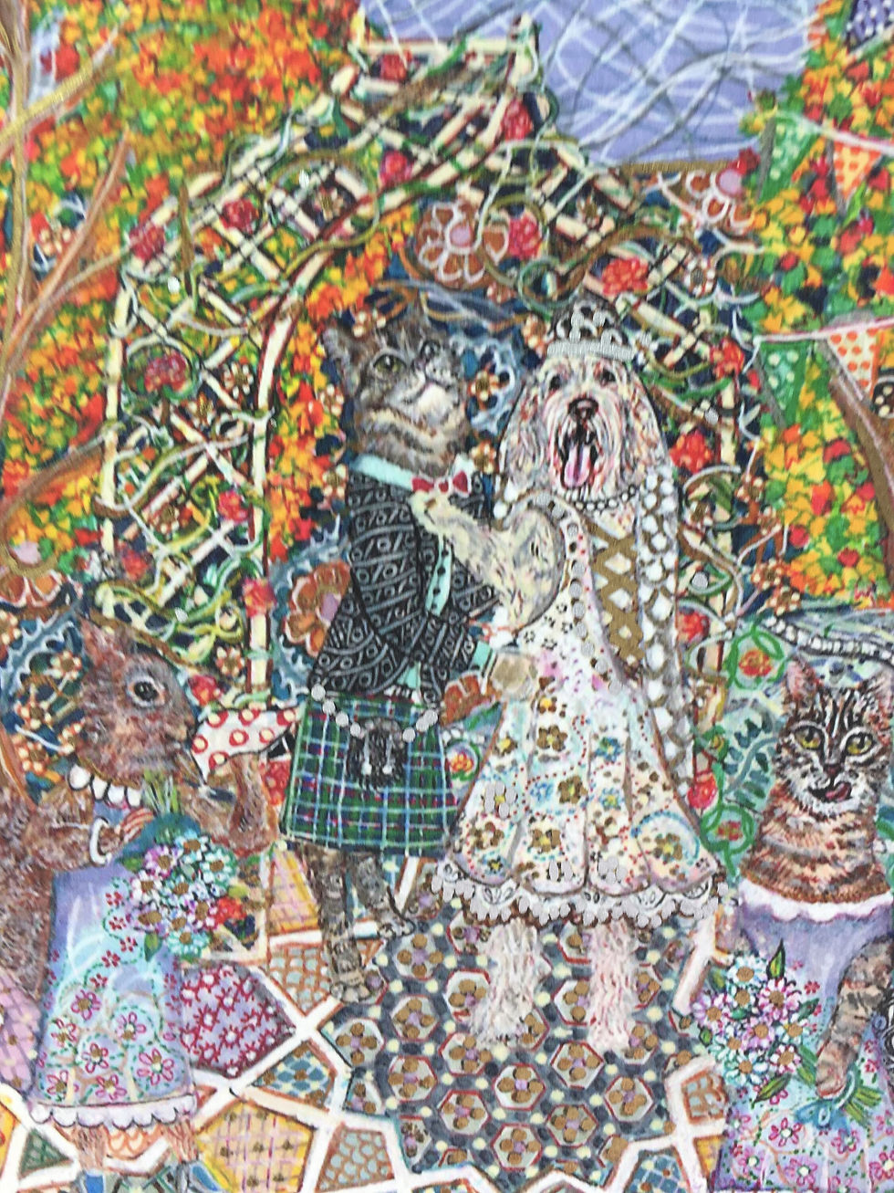 Thumbnail: Holy Cat-rimony Hand Finished Mounted Print