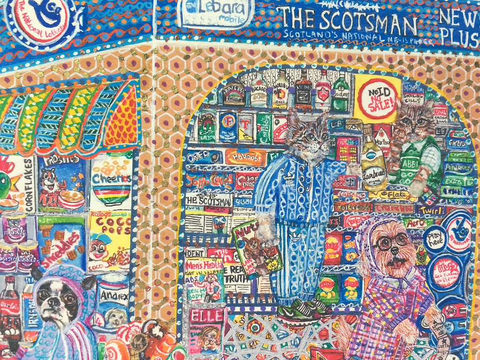Thumbnail: Corner Shop Limited Edition Hand Finished Mounted Print