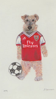 Arsenal Dog painting