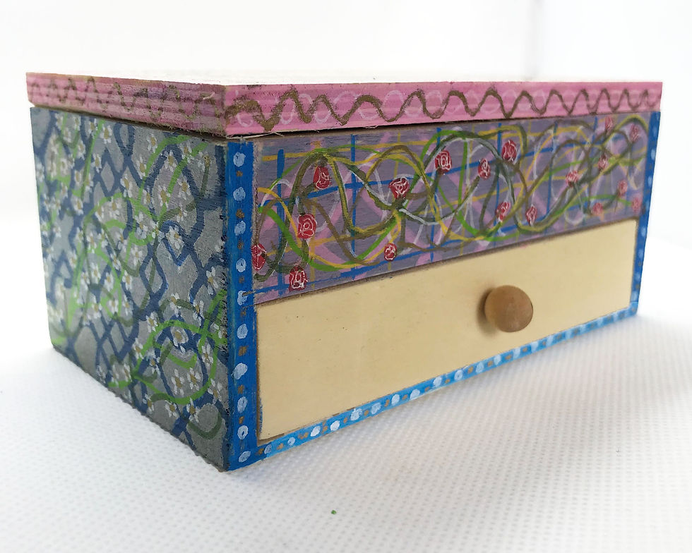 Thumbnail: Hand painted wedding jewellery trinket box cat dog