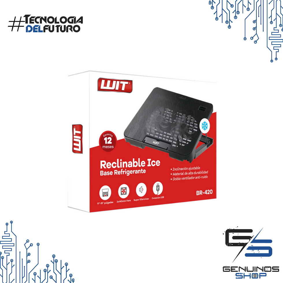 Miniatura: Base Refrigerante ,doble Ventilador Con Luz Led Wit Br-420
