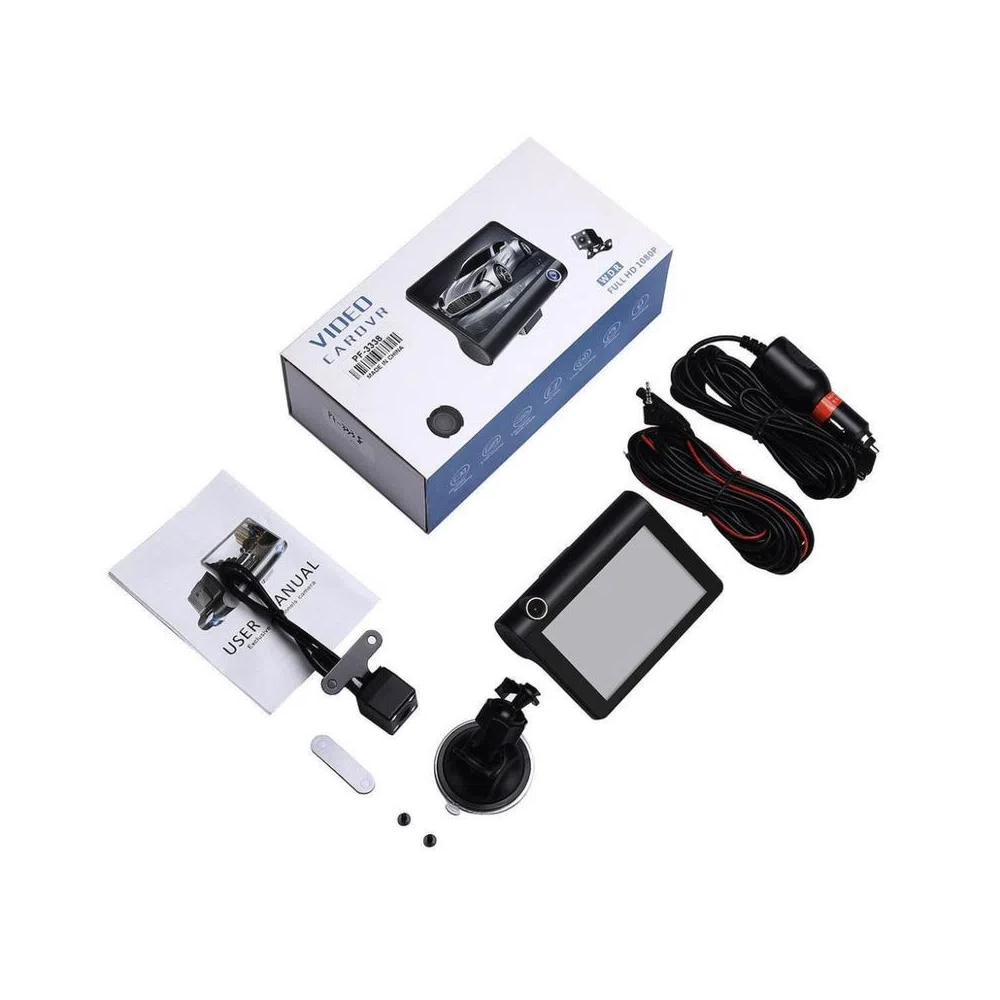 Video Camara Dvr Para Carro 3 Lentes Frontal Reversa Interno