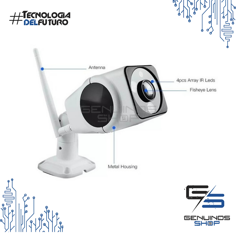 Miniatura: Cámara Exterior Ip Wifi Hd Con Visión Nocturna - cuadrada