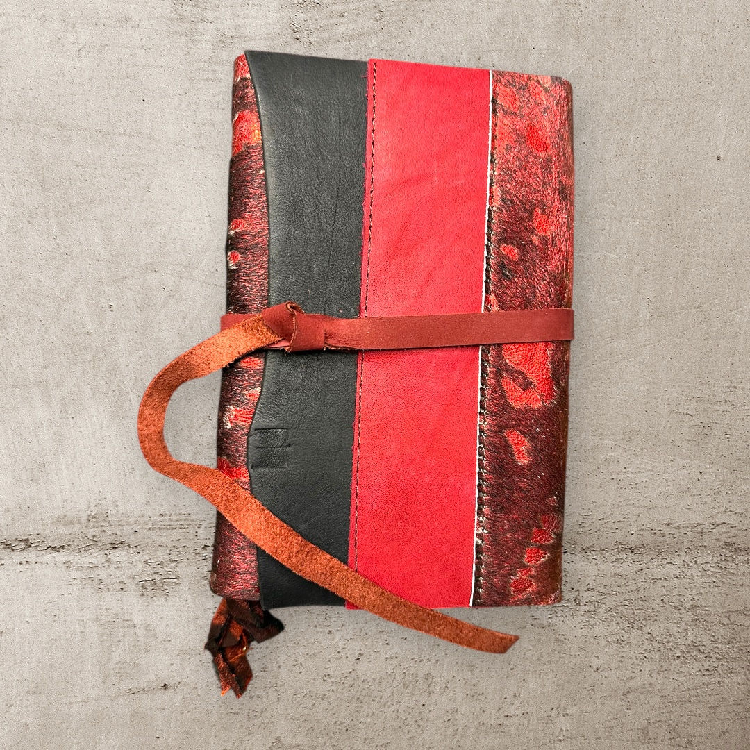 Red and Black Leather Multi-Purpose Journal