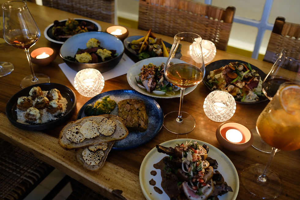 Arranged Food and Objects