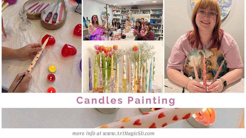 Candles Painting – DIY Event | San Diego