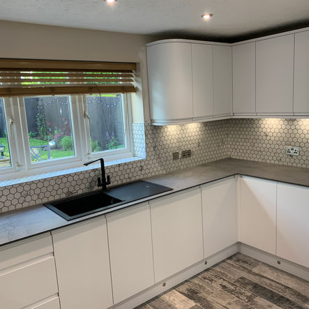 High gloss white kitchen